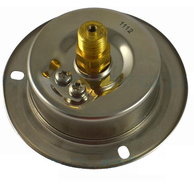2 1/2" (63mm) 1/4" NPT with Front Flange Panel Mount - Fillable Model J Gauge - 1/4" NPT Front Flange Panel Mount
